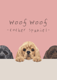 Woof Woof -Cocker Spaniel- PINK LEMONADE