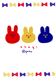 うさぎ(赤×青×黄)