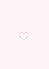 heart simple. dull pink.