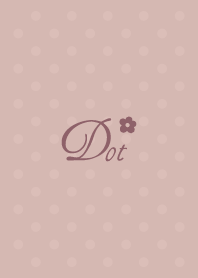 Flower dot -Dullness Pink-