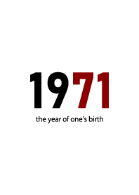 1971 the year of one's birth