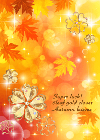 Super luck!5leaf goldclover Autumnleaves