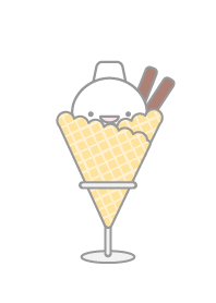 11：アイスクリーム：白色スノーマン