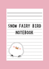 SNOW FAIRY BIRD NOTEBOOK-ROSE PINK