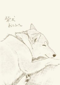 Shiba Inu (nap) Hand-drawn Sketch style