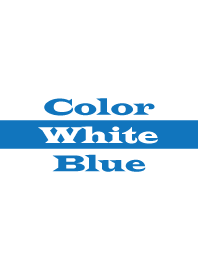 Simple color : white + Blue 2 (J)