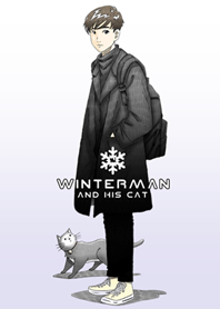 Winterman and his cat