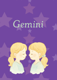 Cute Gemini on purple