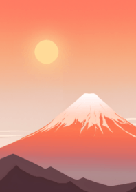 富士山的落日