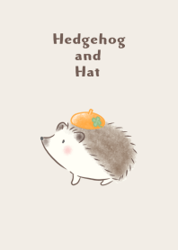 Hedgehog and Hat -orange beret-