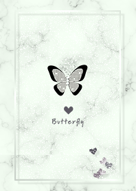 Marble and butterflies green43_2