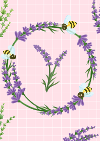 Lavender flowers are pollinated by bees.