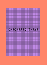 DUSTY PURPLE CHECKERED THEME/APRICOT