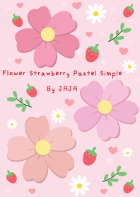 Flower Strawberry Simple Pink By JAJA