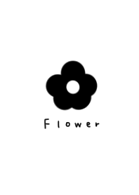 白と黒。お花。モノトーン。