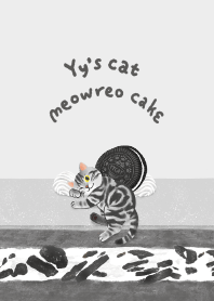 Yy's cat meowreo cake and cat White Ver.
