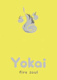 Yokai fire soul  gray yellow