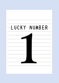 LUCKY NUMBER 1 NOTEBOOK/BLUE GRAY