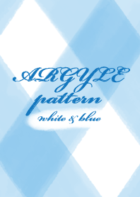 ARGYLE pattern [white & blue]