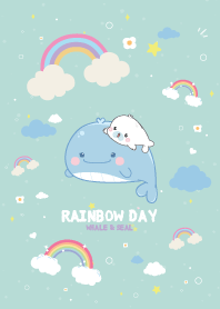 Whale&Seal Rainbow Day Kawaii