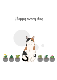 新鮮な植物鉢植え（三華猫）