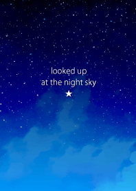 looked up at the night sky