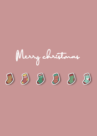 christmas socks - pale pink