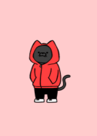 Hoodie black cat(2-01)