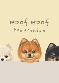 Woof Woof - Pomeranian - CREAM YELLOW