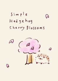 simple Hedgehog Cherry Blossoms beige.