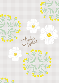 白と黄色の花9