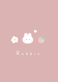 兔子和草莓 / red beige