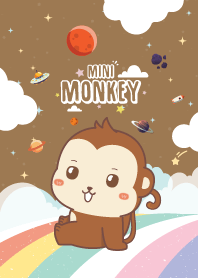 Monkey Sky Rainbow Brown