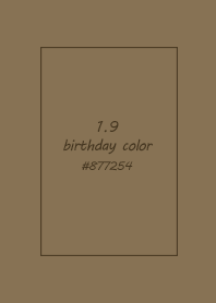 birthday color - January 9