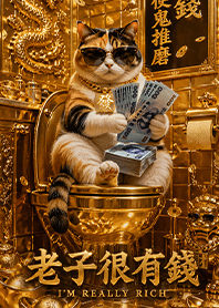 幸運を祈ります！裕福な猫！ 1