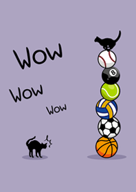 黑貓的平衡挑戰(莫蘭迪紫色)