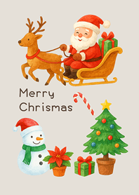 메리 크리스마스(회색 갈색)