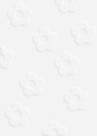 立體小花(灰白)