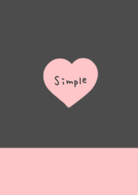 matte black and pink. heart.