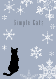 シンプルな猫:スノークリスタルブルー WV