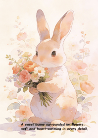 Bunny with Flowers