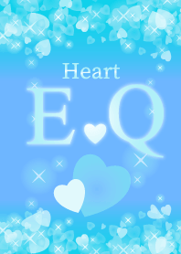E&Qイニシャル運気UP!幸せのハート青ブルー