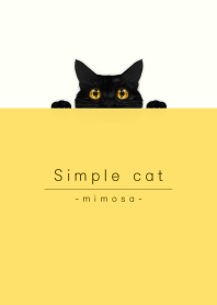 simple black cat/mimosa yellow.
