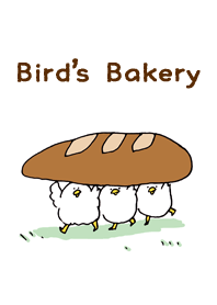 攜帶新鮮麵包的鳥