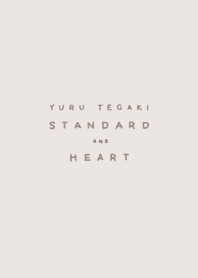 simple standard & heart  #beige #a