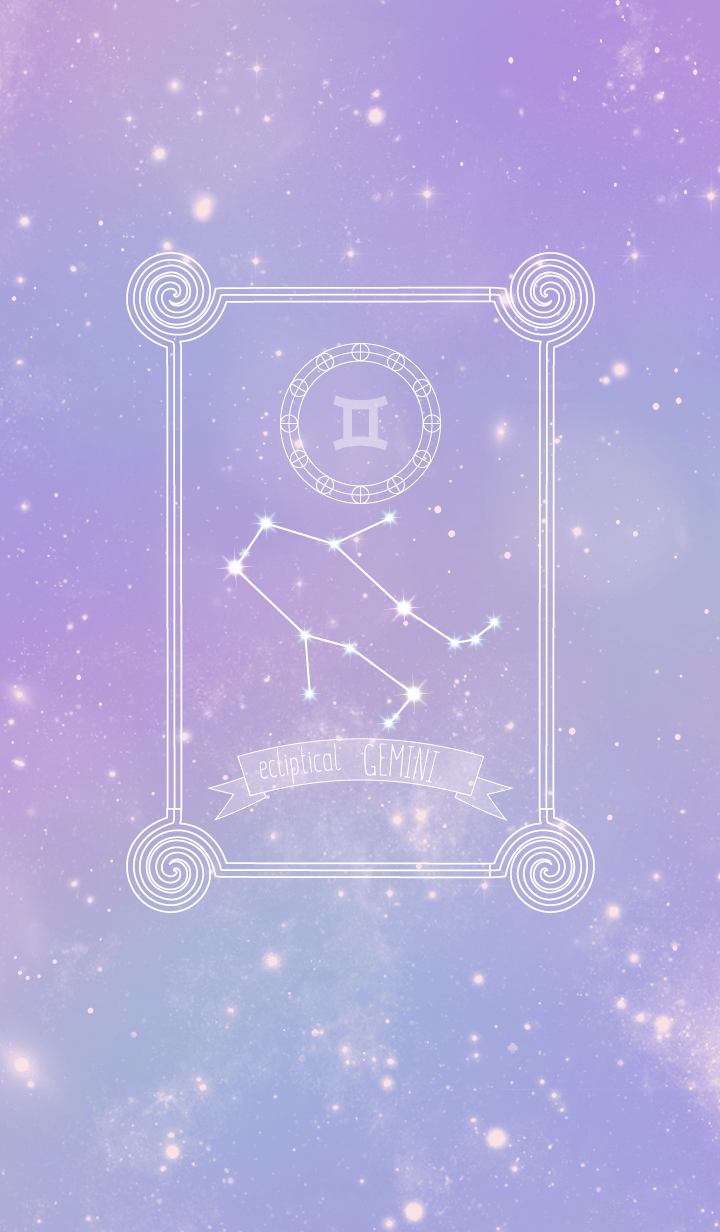 ふたご座:ふわふわ星空-水彩風 WV
