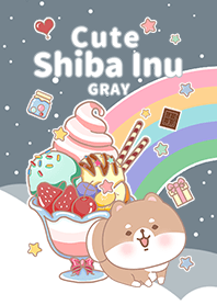 冰淇淋星空 可愛寶貝柴犬 灰色2