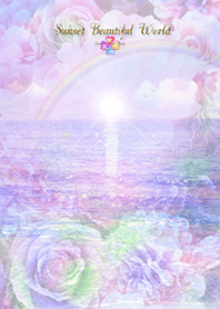 Sunset beautiful world Rainbow Rose