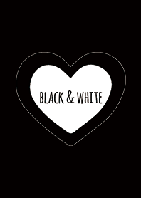 สีดำและสีขาว (Bicolor) / Line Heart