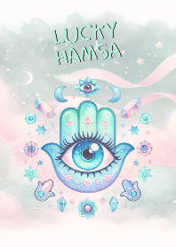 ดวงตาปีศาจ &มือฮัมซา ป้องกันภัย (เขียว)